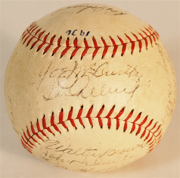 1936 New York Yankees Signed Baseball