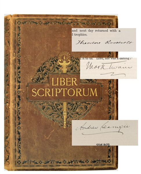 Limited to 251 Copies With a Signed Story  by Mark Twain, Theodore Roosevelt and Carnegie as well as 106 other authors!