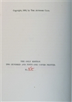 Limited to 251 Copies With a Signed Story  by Mark Twain, Theodore Roosevelt and Carnegie as well as 106 other authors!