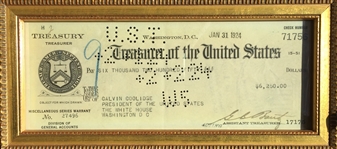President Calvin Coolidge  Extremely Rare Presidential Paycheck 