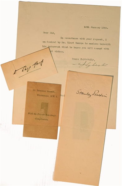 Stanley Baldwin/ David Lloyd George British Prime Ministers