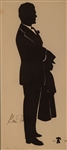 Gene Tunney. Full-length silhouette signed, Gene Tunney and Jack Dempsey photo