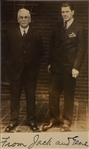 Gene Tunney. Full-length silhouette signed, Gene Tunney and Jack Dempsey photo