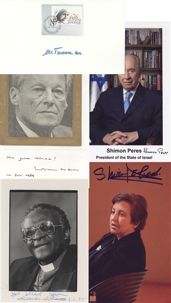 Nobel Peace Prize Winners Mother Teresa, Bishop d. Tutu and more