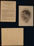 John F. Kennedy, White House Programs, Menus ,Invitations, Notes- Jacqueline Kennedy Hand-Written Note