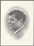 Kennedy Administration- Cancelled dinner menu, Prayer card, Commemorative Book “John F. Kennedy 1917-1963,” Bachrach JFK portrait, vintage JFK limo photo dated June 1963.