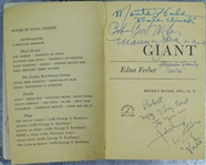 Incredible Crew-Signed Copy of ''Giant'' -- Signed by the Movie's Director & Cast Including James Dean, Elizabeth Taylor, Rock Hudson & 22 More!