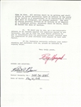 Ray Manzarek Signed Representation Contract 