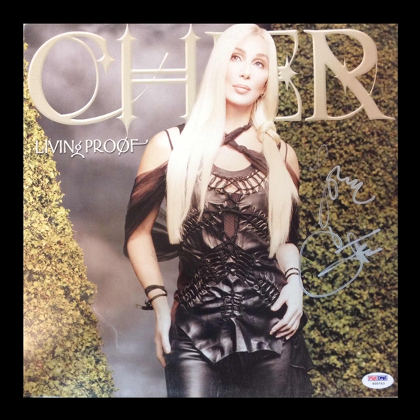 CHER Signed Record Album Insert PSA/DNA
