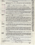 Ray Bolger Signed Actors Equity Contract Dated February, 19th, 1936