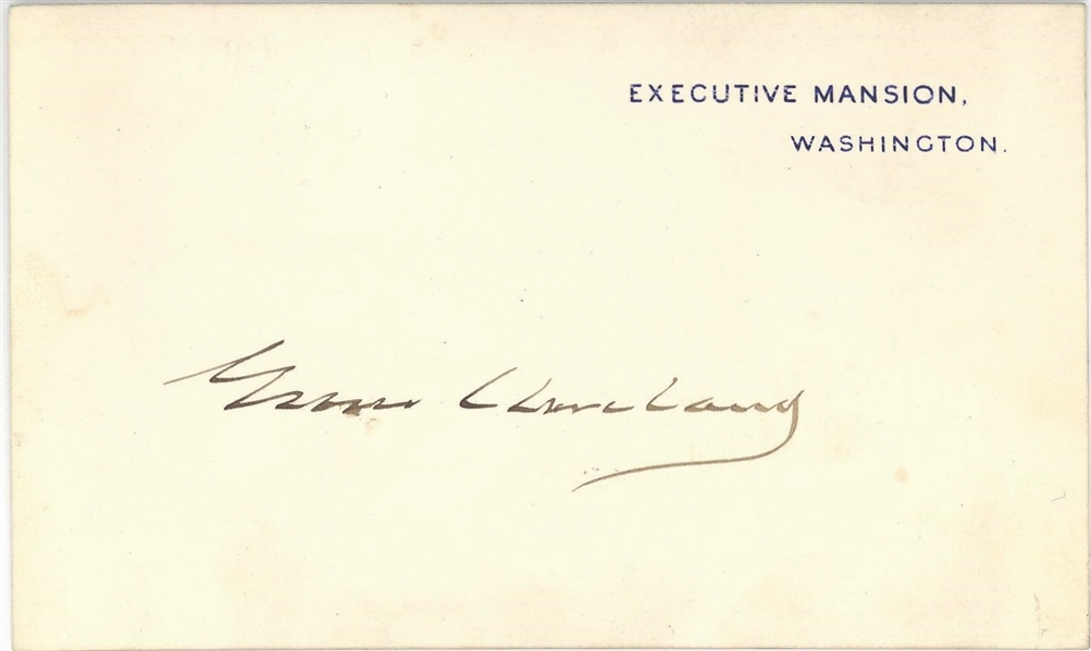 Grover Cleveland Executive Mansion Card