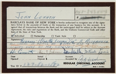 John Lennon Signed Barclays Bank Card