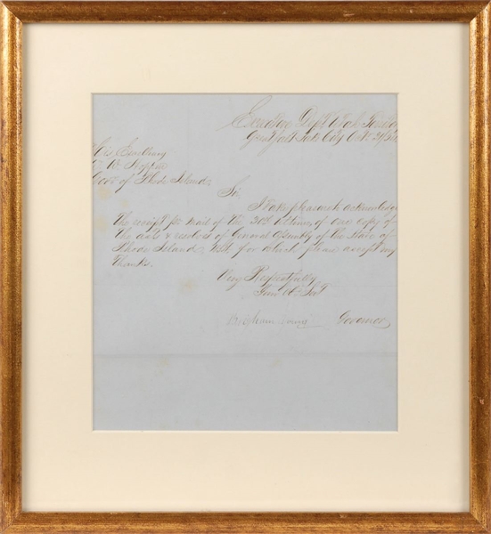 Rare Brigham Young form Utah Territory