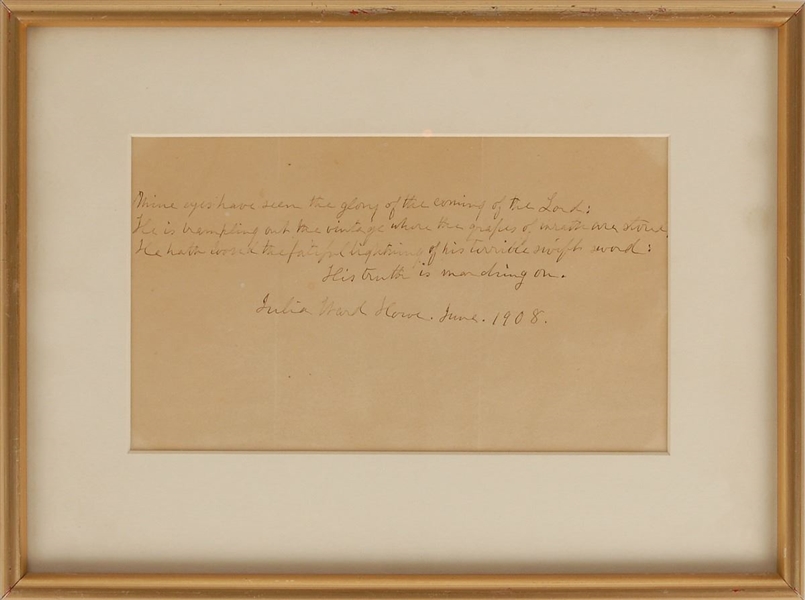 Julia Ward Howe"The Battle Hymn of the Republic"