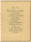 1927 CHARLES LINDBERGH SIGNED PHOTO & WELCOME HOME DINNER PROGRAM