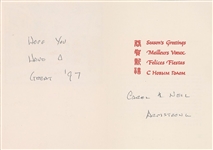 Neil Armstrong Signed Christmas Cards