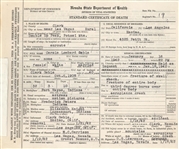 Carol Lombard's Official Death Certificate