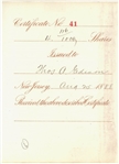 Thomas A. Edison Personal  Double Signed Edison Phonograph Works Stock Certificate