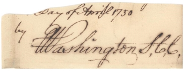 Extremely Rare George Washington Autograph at Age 18