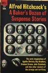 Alfred Hitchcock's Original Famous Profile Sketch and Signature in his book,a Baker's Dozen of Suspense Stories