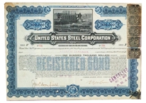 Andrew Carnegie Extremely Rare Signed Steel Bond Archive