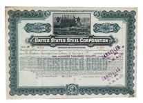 Andrew Carnegie Extremely Rare Signed Steel Bond Archive