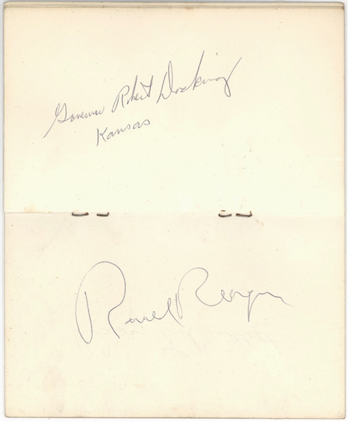 Ronald Reagan signed autograph album