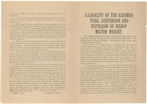 Orville Wright Signed Cover & Milton Wright Archive