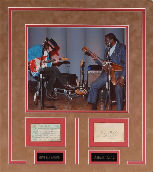 Rare Stevie Ray Vaughan and Albert King Autographs