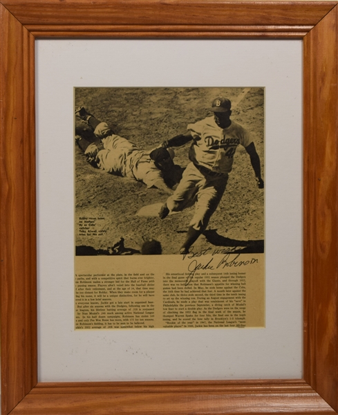 Jackie Robinson Signed Photo 