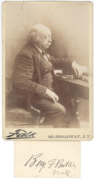 Benjamin F. Butler Cabinet photo and Signature