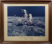 Oversized Apollo 11 Signed 19.5” x 23.5” Photo