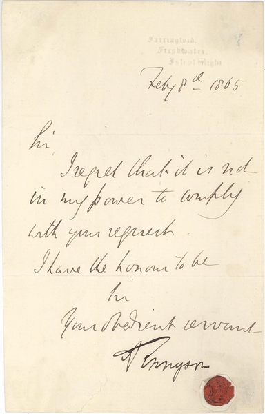 ALFRED LORD  TENNYSON