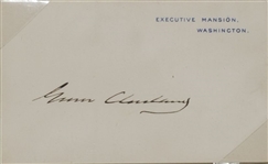 Grover Cleveland & Francis signed Executive Mansion Cards