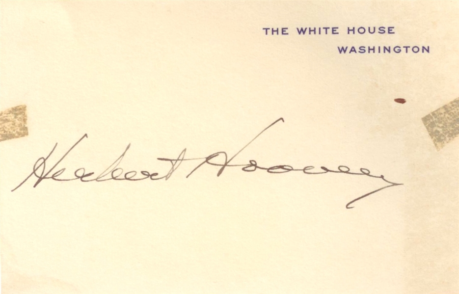 Herbert Hoover  Signed WHC & Signature