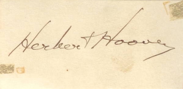 Herbert Hoover  Signed WHC & Signature