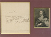 King Charles I (possibly a Warrant related to Sir John Eliot)