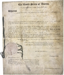 Thomas Jefferson & James Madison Signed patent