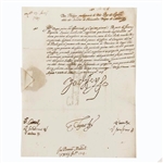 Philip II, King of Spain Signed  Letter