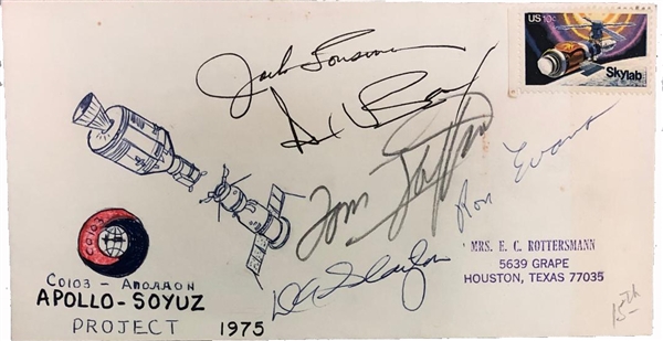 Apollo–Soyuz Signed Cover by 5 Apollo Astronauts
