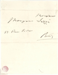Giuseppe Verdi rare letter
