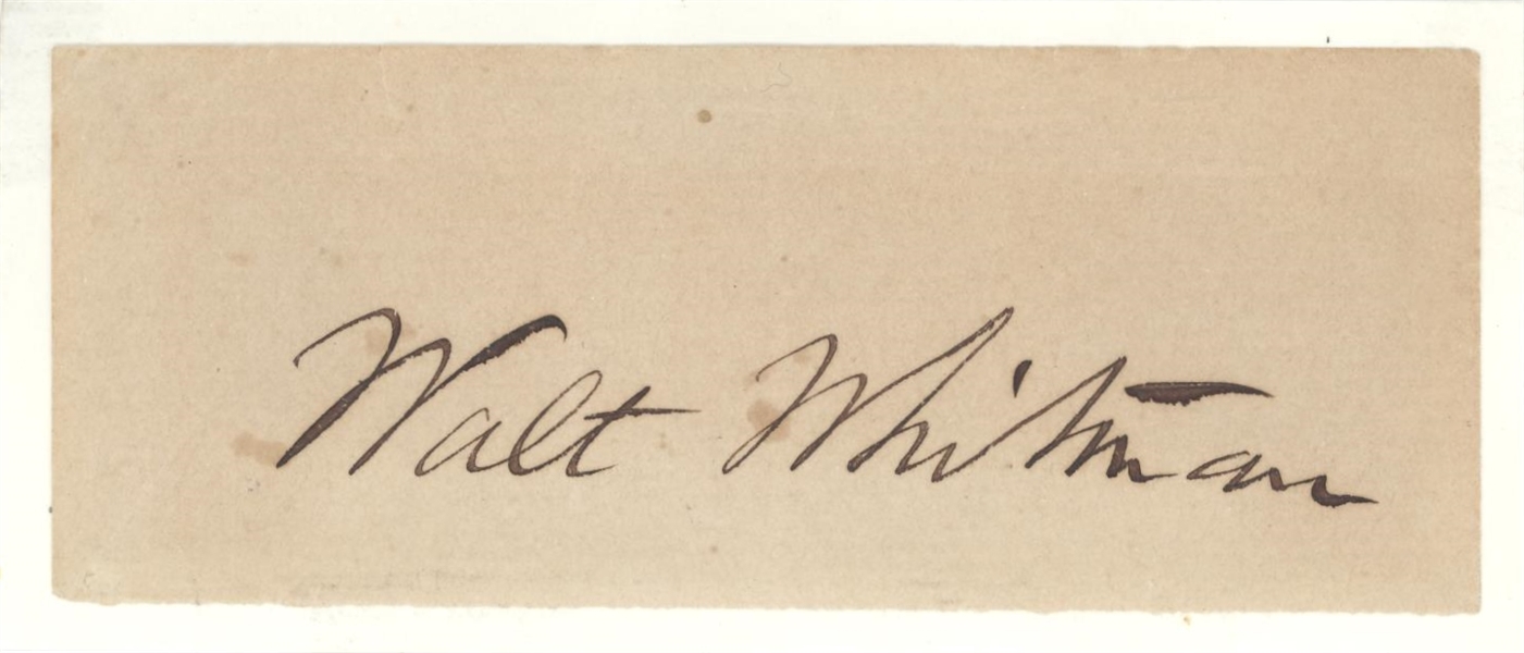 Walt Whitman large Signature