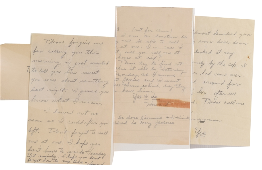 Rare Howard Hughes Love Letter Archive