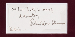Robert Louis Stevenson Rare AQS