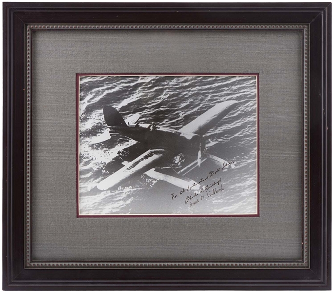 1930s CHARLES & ANNE LINDBERGH SIGNED LOCKHEED SIRIUS PHOTO
