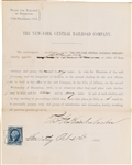 1865 Cornelius Vanderbilt - Commodore signed RAILROAD Proxy signature
