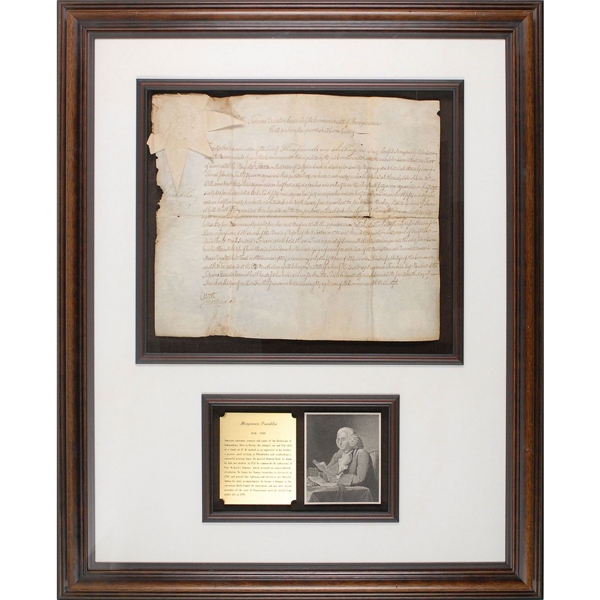 Benjamin Franklin Signed Document
