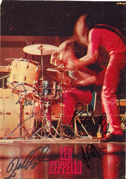 Led Zeppelin Rare Signed Photo, Bonham, Plant, Page and Jones!