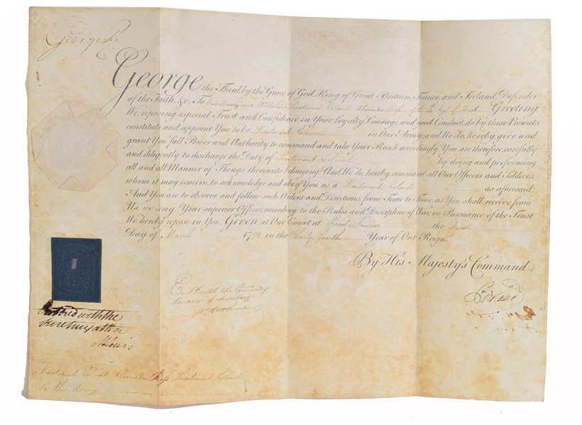 King George III Signed Appointment