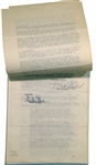 Peter Lawford Oceans 11 Original Signed Contract